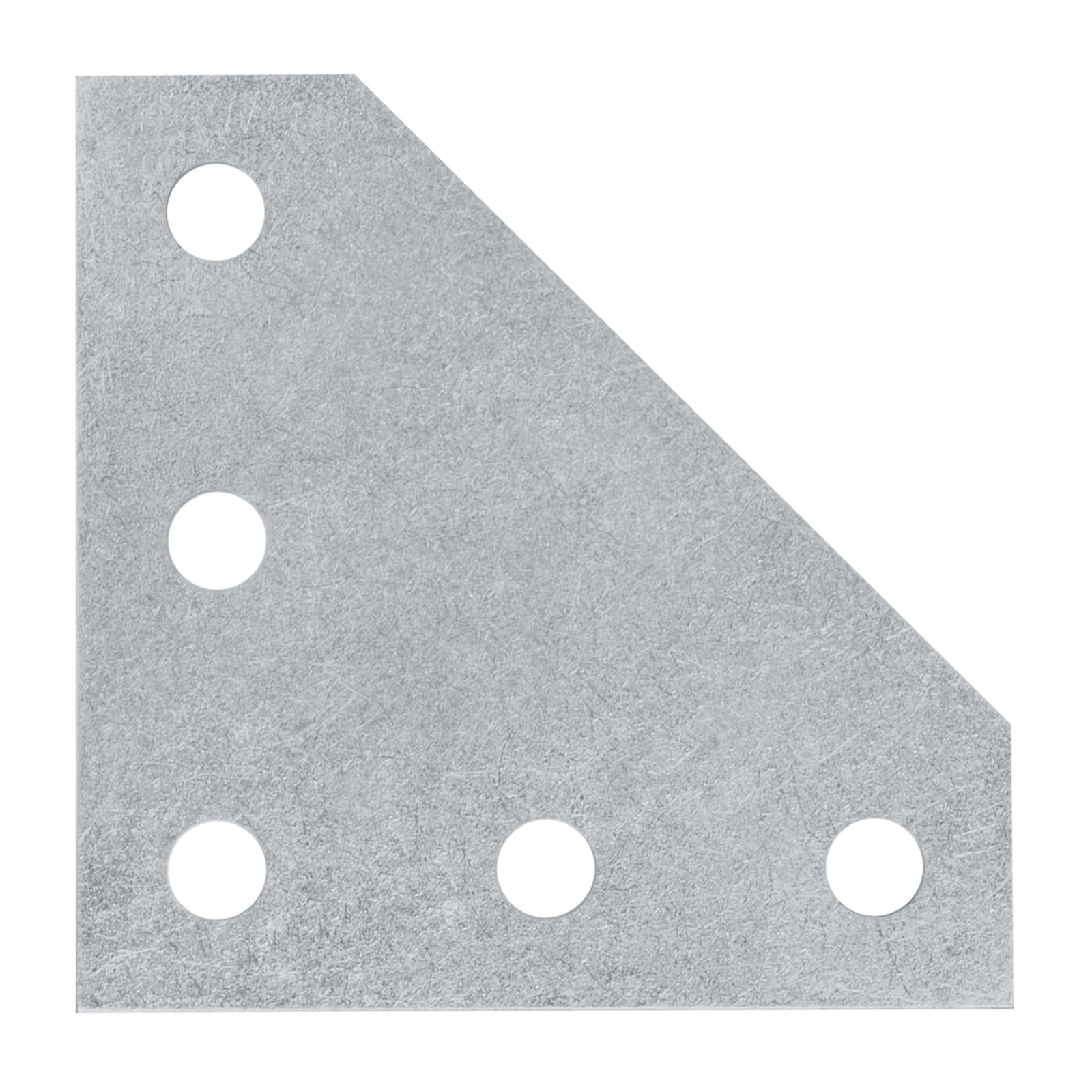 heneng 4 Pcs 5 Hole Corner Gusset Plate for 1-5/8" Strut Channel, Flat Plate Fitting Brackets, 7/32" Thick