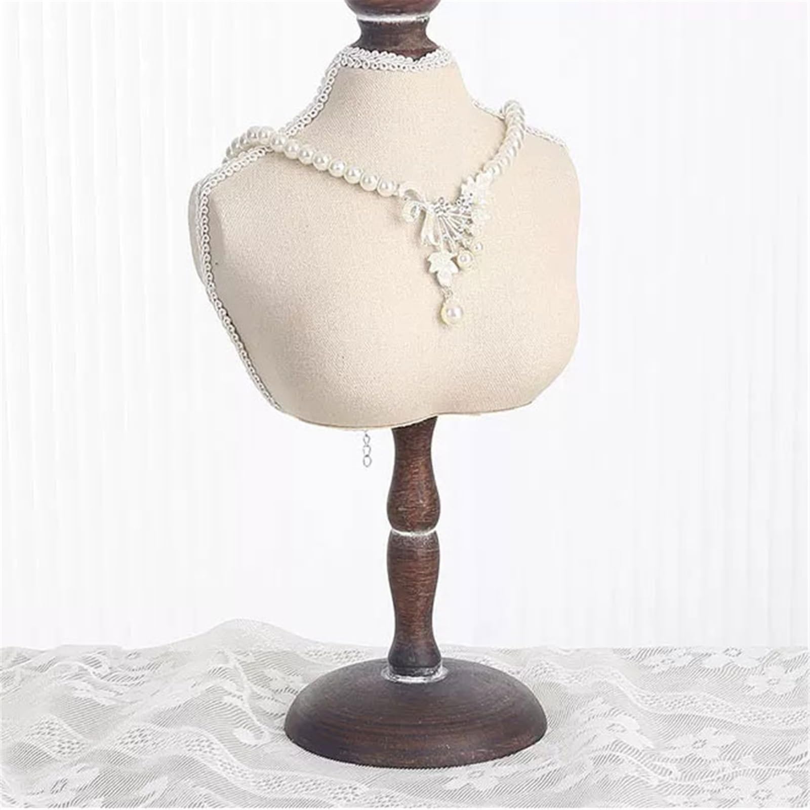 Organizzatore Jewelry Display Bust Linen Necklace Chain Mannequin