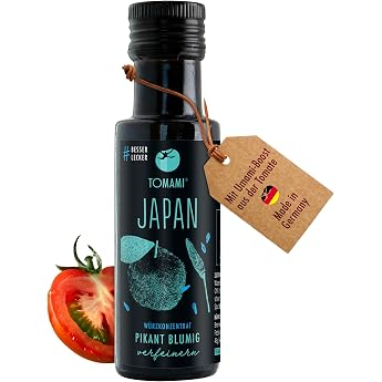Tomami Japan W&uuml;rzsauce 90ml - Pikant Blumig - Japanische Gew&uuml;rze & Umami-Geschmack - F&uuml;r Fisch & Wok-Gem&uuml;se - Vegan, Glutenfr