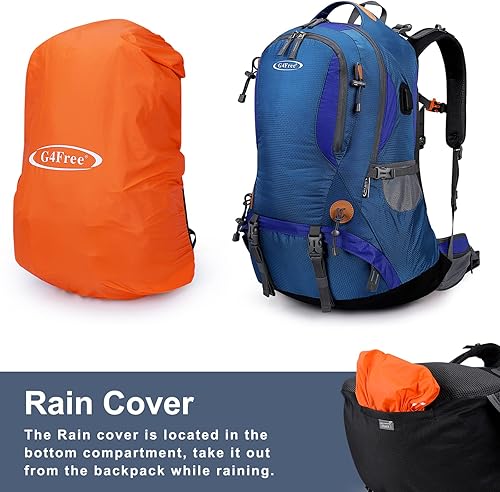 Miniatura 4 de Mochila G4Free de 11 gal para uso en exteriores, campamento, alpinismo, senderismo con funda para lluvia.