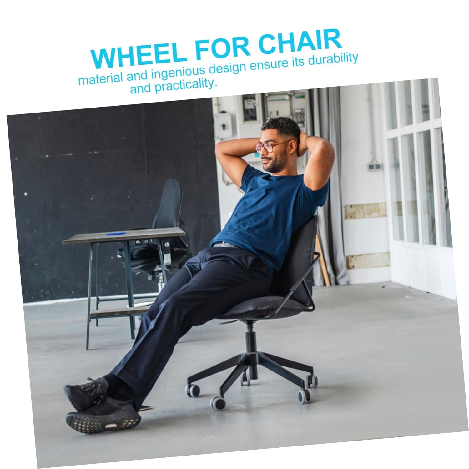 5pcs Heavy Duty Office Chair Wheels Caster Wheels for Furniture Desk Chair Casters Carpet Protection