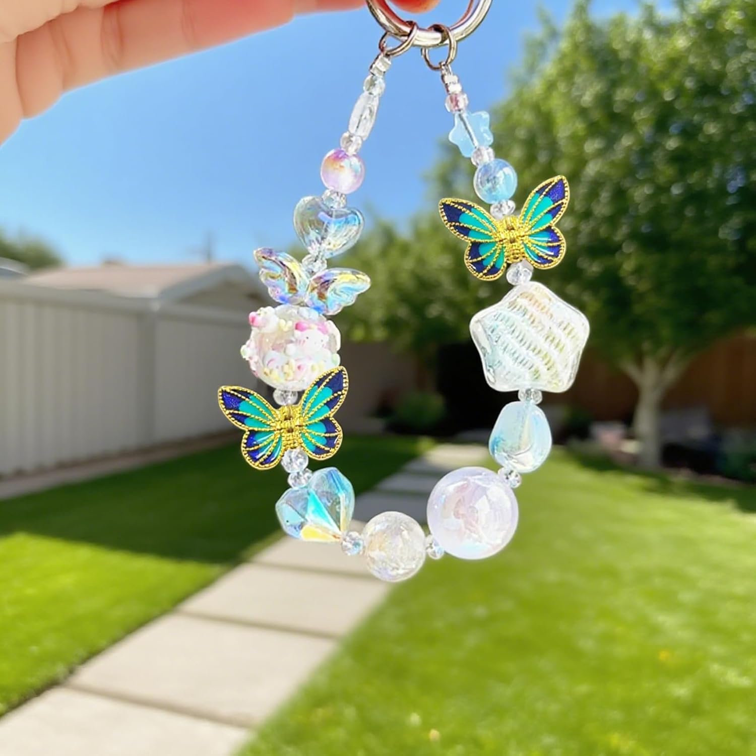 Butterfly Beads, 20 Pcs Mini Butterflies for Crafts, Bracelet Beads Butterfly Charm Cloisonne Creativity for Bracelets Blue DIY Jewelry Alloy Charms for Jewelry Making - Image 6