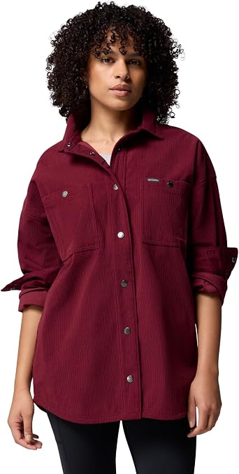 Columbia Womens Blue Point Creek Corduroy Shirt Jacket