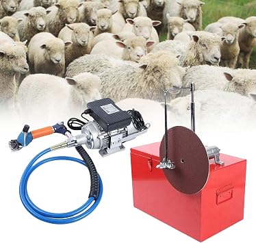 Electric Sheep Shears, Professional Camel Cattle Horse Clippers Sharpener, 3600RPM Low Noise Farm Livestock Shearing Machine, Shave Grooming Kit for Goats Thick Coat Animals,220V