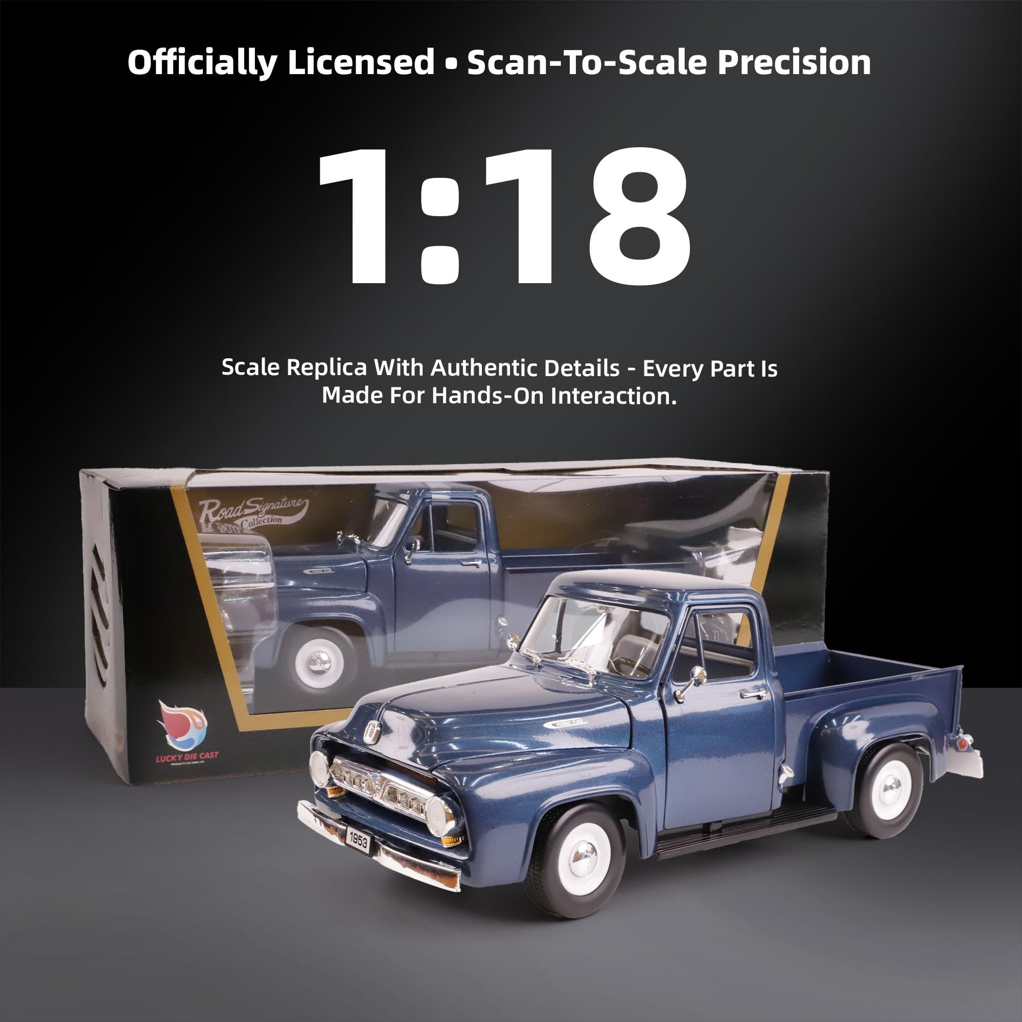 Amazon | LUCKY DIE CAST 1953 フォード F-100 ピックアップトラック 1