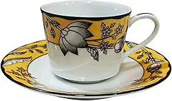 Jogo de xícaras de café em porcelana de altissima qualidade da marca japonesa Noritake. Composto por 6 xícaras e 6 pires.