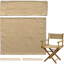 STAY GENT Director's Chair Canvas Replacement Kit 21"L x 8"W - 21"L x 16.5"W Replacement Canvas Durable Cotton Canvas Seat & Back Covers for Home,Model Artist,Makeup,Show Dressing Room, 1 Set Khaki