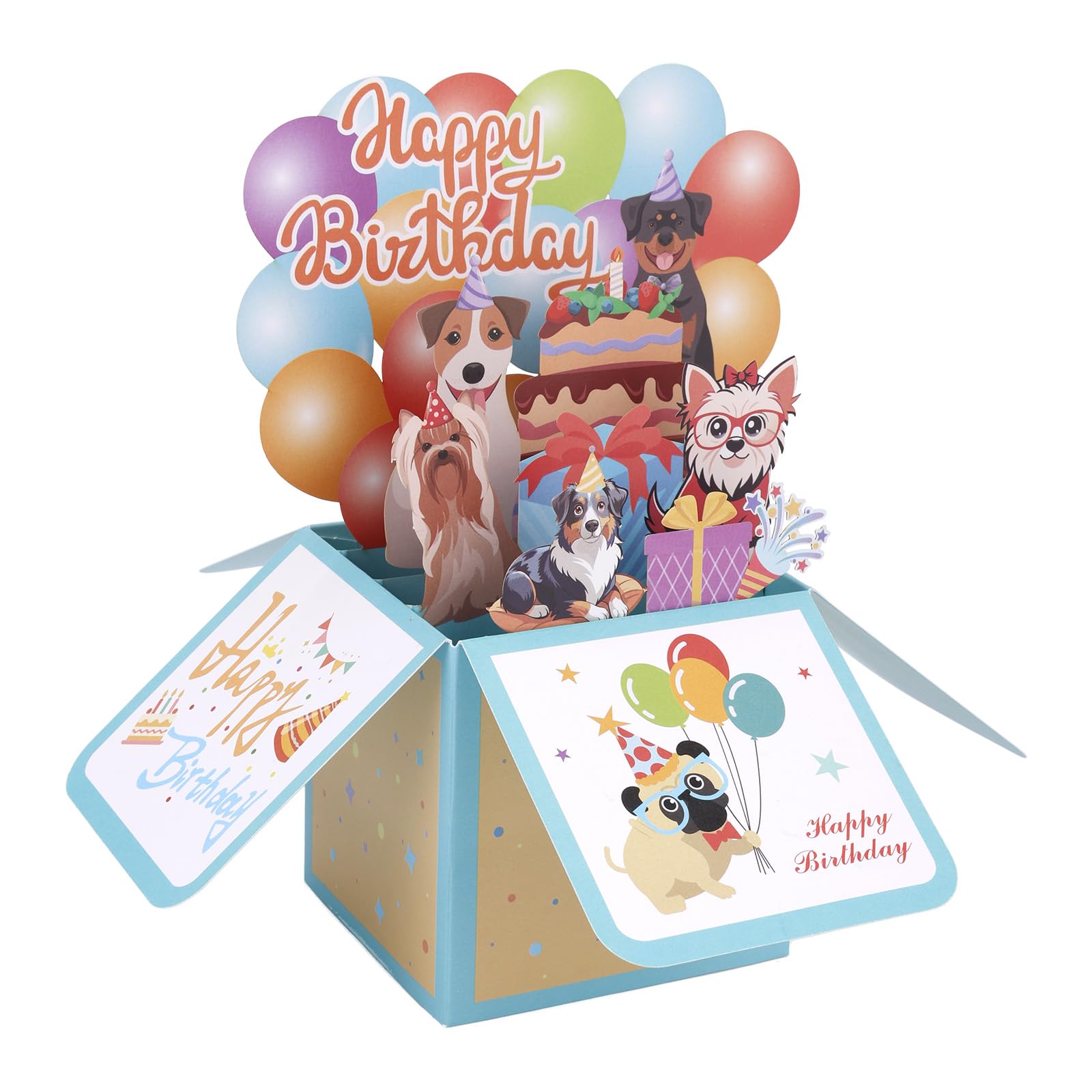 Penitue Dog Pop Up Birthday Card, 3D Happy Birthday Greeting Card — image 1