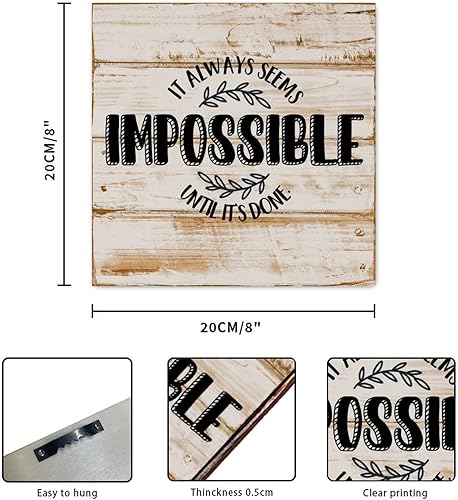 Miniatura 8 de Evans1nism Inspirational Quotes Saying Wood Sign It is Never Too Late to Be Wooden Wall Sign Decorative Home Wall Art Unique Home Decoration Sign