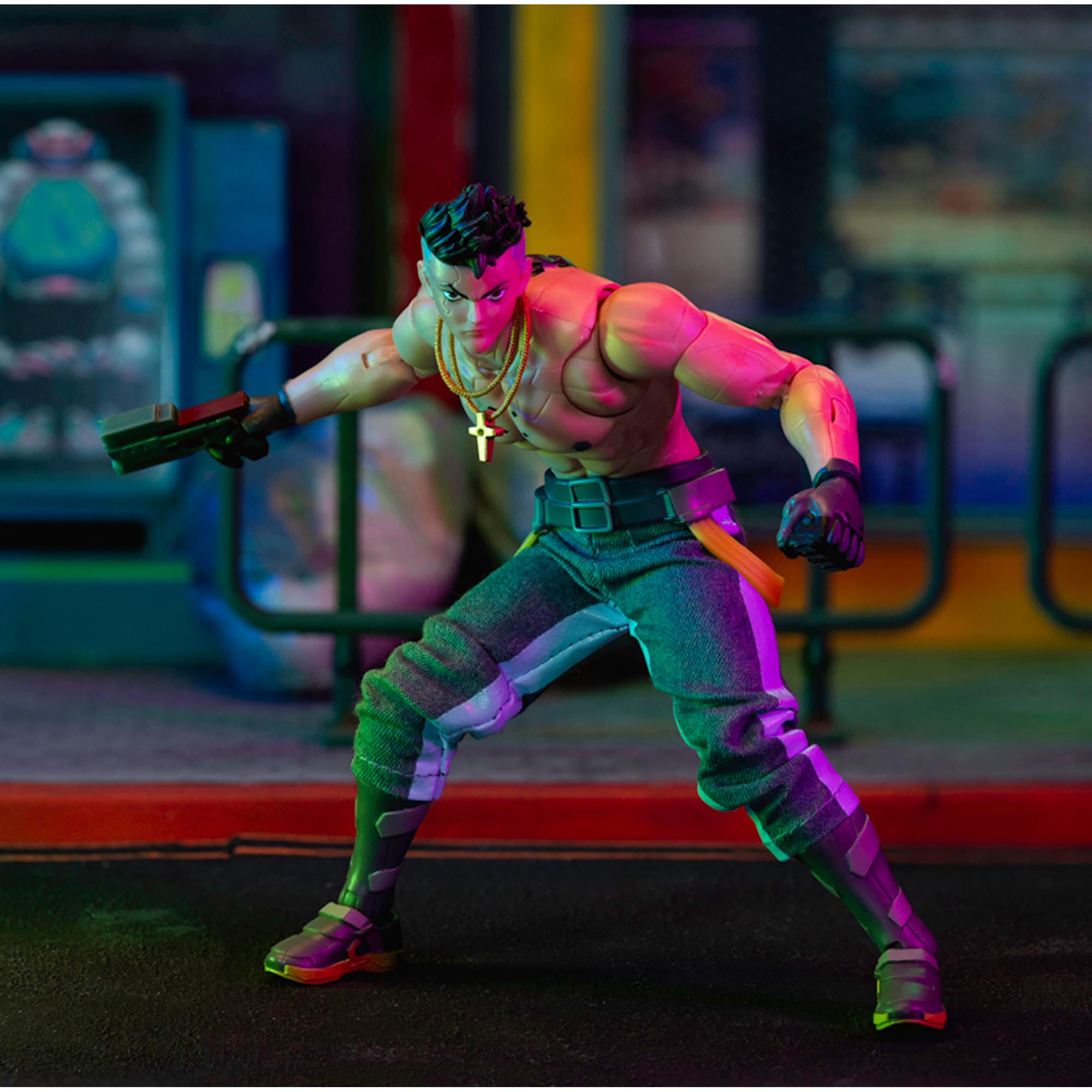 Jada Cyberpunk Edgerunners Figur David 15 cm, beweglich, austauschbares Zubehör, 20 Gelenkpunkte, Fensterbox, offizielles Lizenzprodukt, 14 Jahre (9335004314R00)