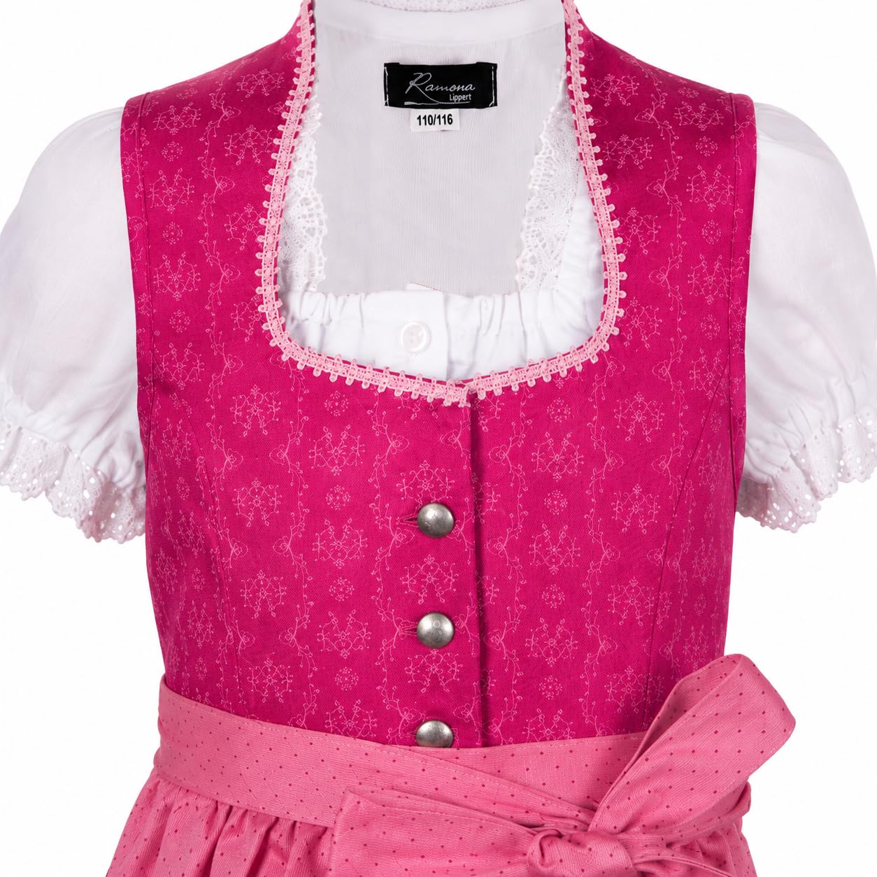 Ramona Lippert Dirndl Charlotta dziecięca Dirndl Dirndl różowa (110/116)