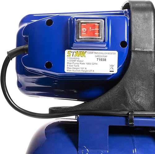 Miniatura 6 de XtremepowerUS 1.6HP Pozo Pozo Bomba Tanque Jardín Bomba de Agua Sistema Booster Presurizado Riego Granja 1000GPH, 1200W