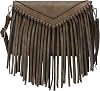 KouLi Buir Tassel Crossbody Purse for Women PU Leather Western Hobo Fringe Handbag Shoulder Bag