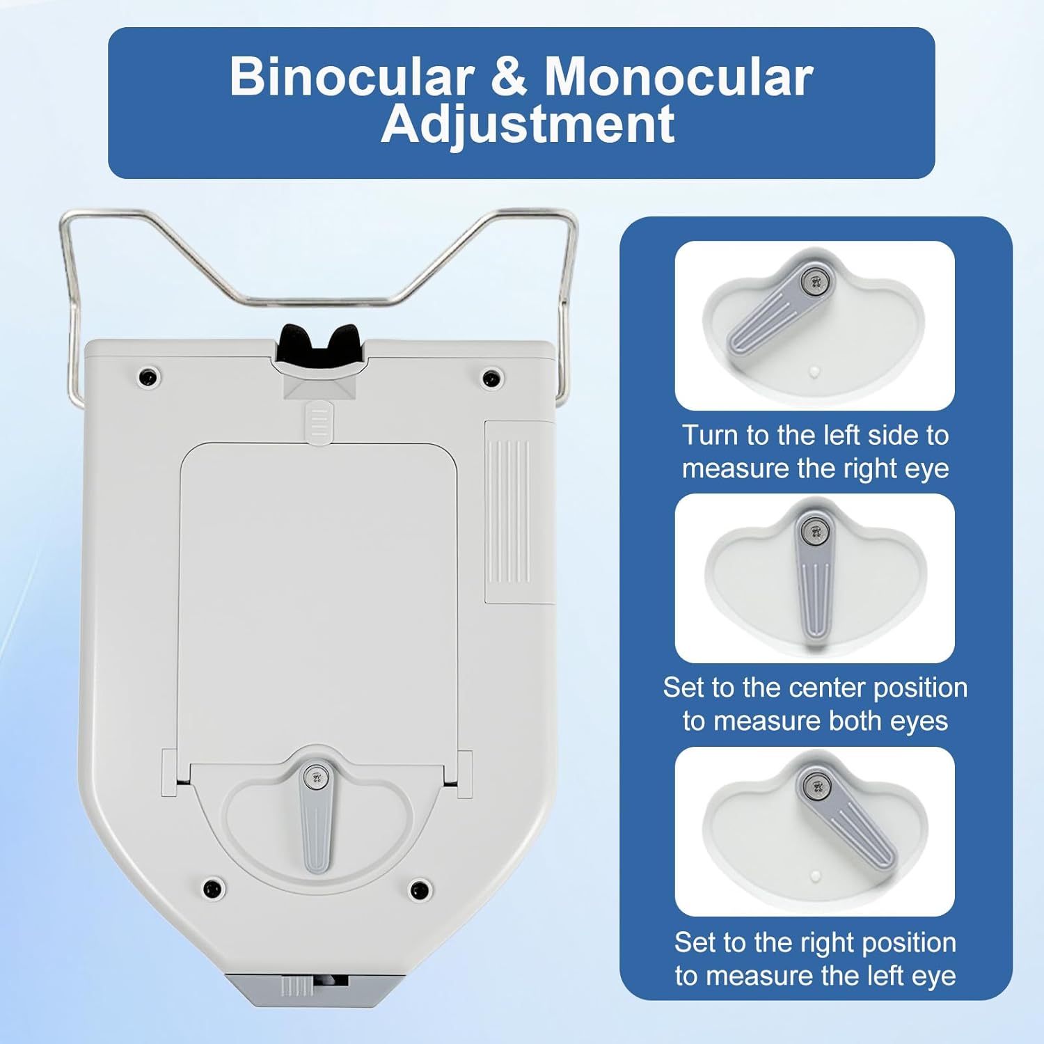 Optical Digital Pupilometer, LED Pupillary Distance Meter Pd Meter with Memory Function, Diopter Compensation Pupil Distance Meter, Interpupillary Distance Measuring Tool