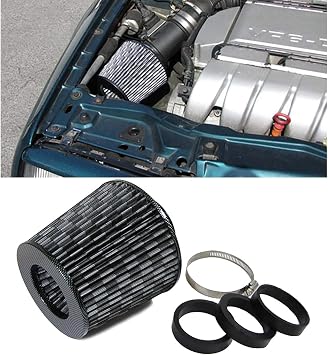 Carparts Online GmbH 19163 فلتر هواء رياضي عالي الأداء مع محول كربون 60/65/70 مم