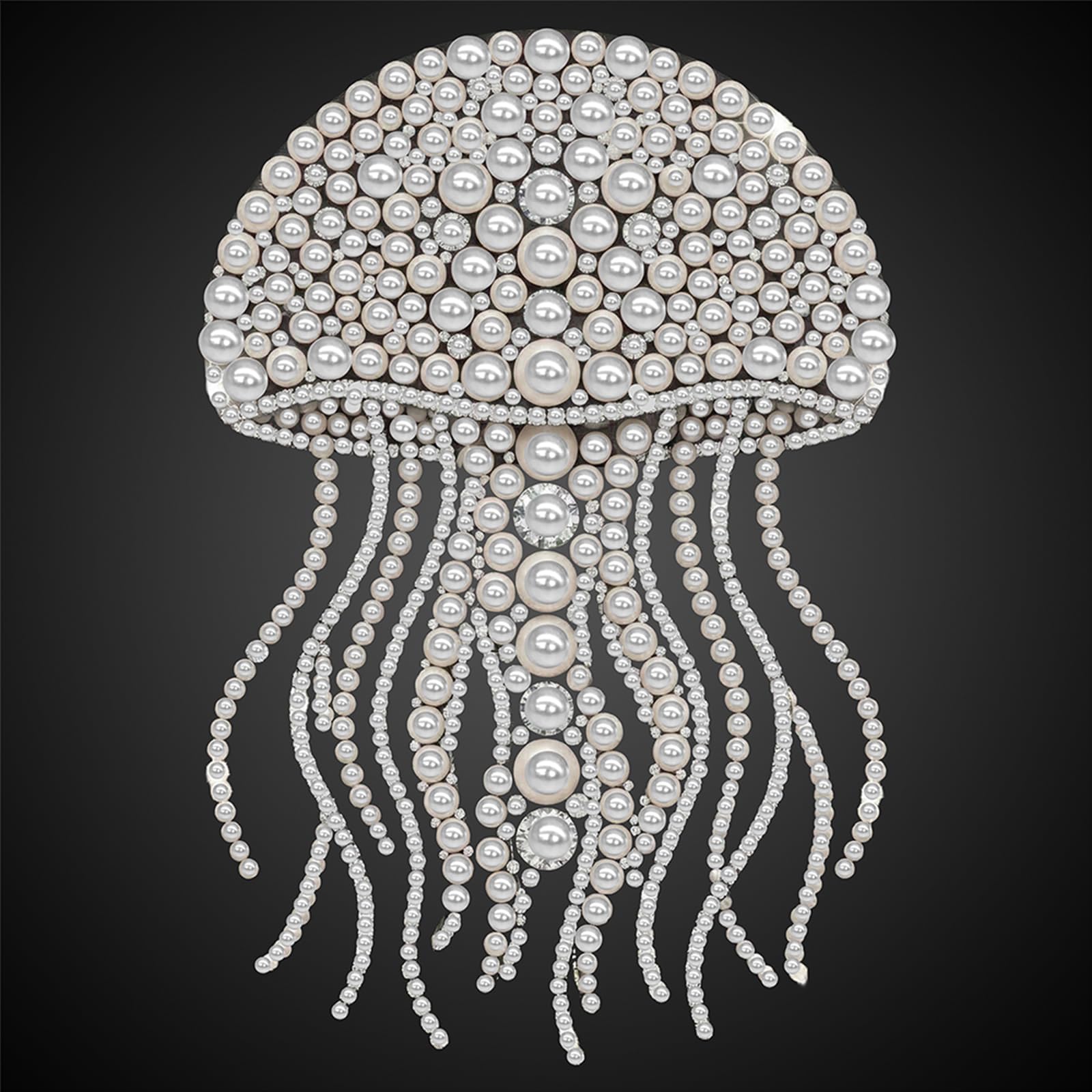 POETRYDRAW Jellyfish DIY Pearl Painting Kits for Adults Beginners Home Wall Decor Pearl Gem Paintings Picture Arts Craft 25x25cm Without Frame (Jellyfish)