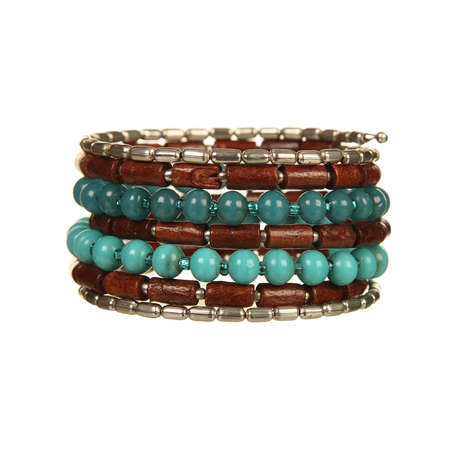Glass/Wood Multicolor Women Bangle/Bracelet (1101)