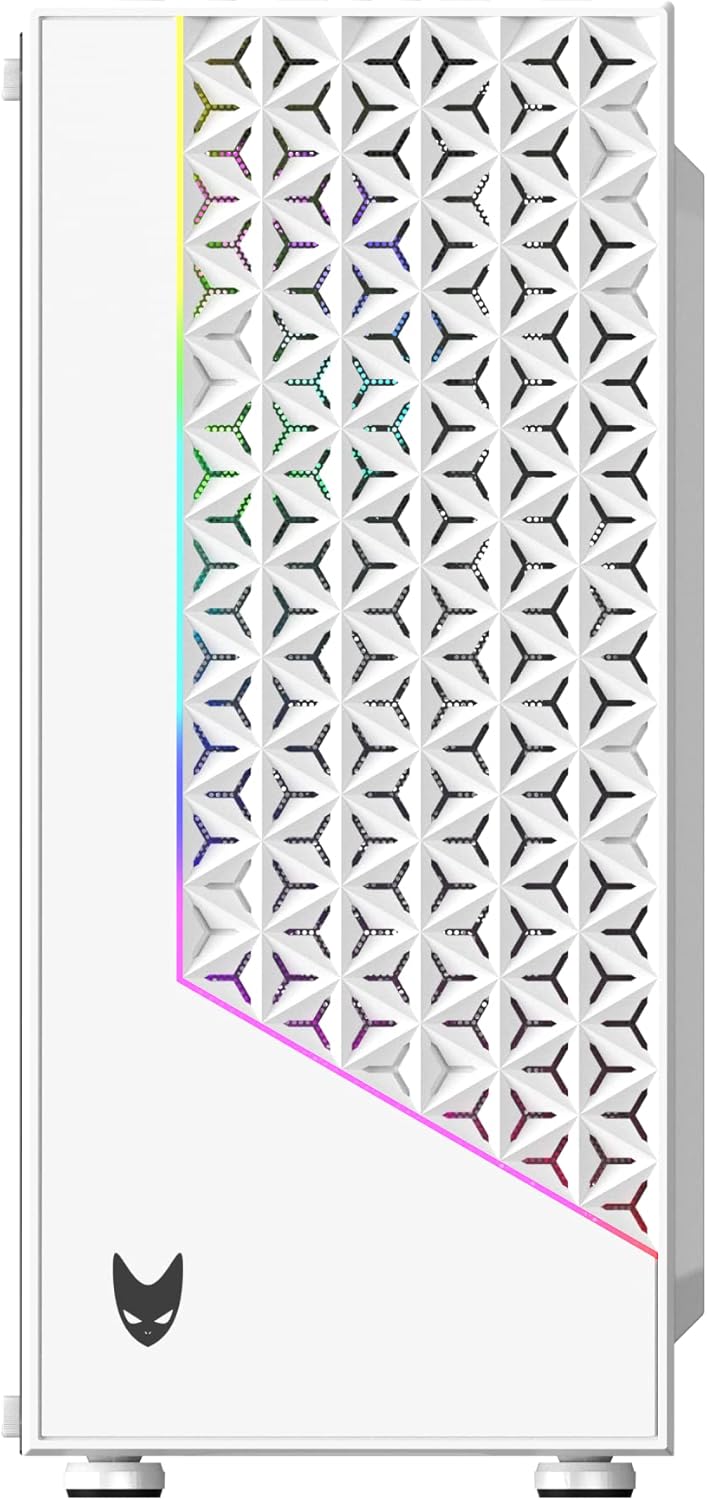 Oversteel Iridium PC Gaming Case, front panel detail