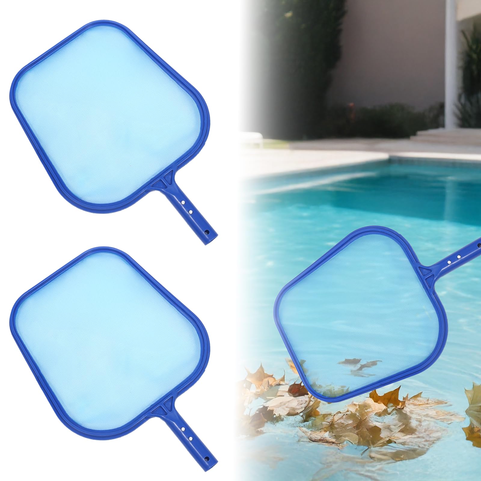 Épuisettes de Piscine Lot de 2 - Filet de Nettoyage Robuste pour Feuilles et Saleté