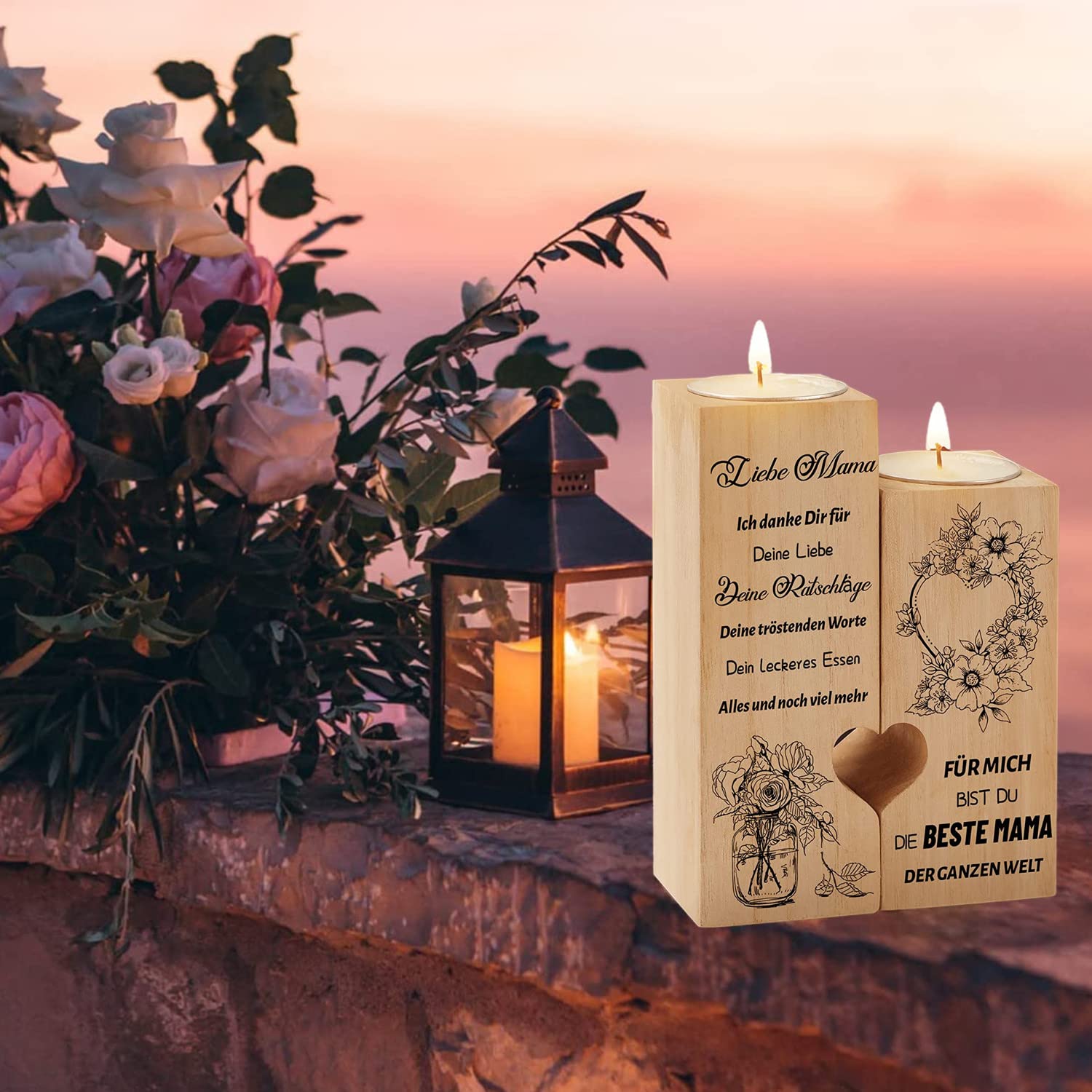 Muttertagsgeschenke für Mama, Kerzenständer-Mama Geschenk, Kerzen Geschenke für Mama,Wooden Heart Shaped Candle Holde, Kerzenhalter Geburtstagsgeschenk für Mama Geburtstag (Geschenk Beste Mama Muttertagsgeschenke für Mama, Kerzenständer-Mama Geschenk, Kerzen Geschenke für Mama,Wooden Heart Shaped Candle Holde, Kerzenhalter Geburtstagsgeschenk für Mama Geburtstag (Geschenk Beste Mama