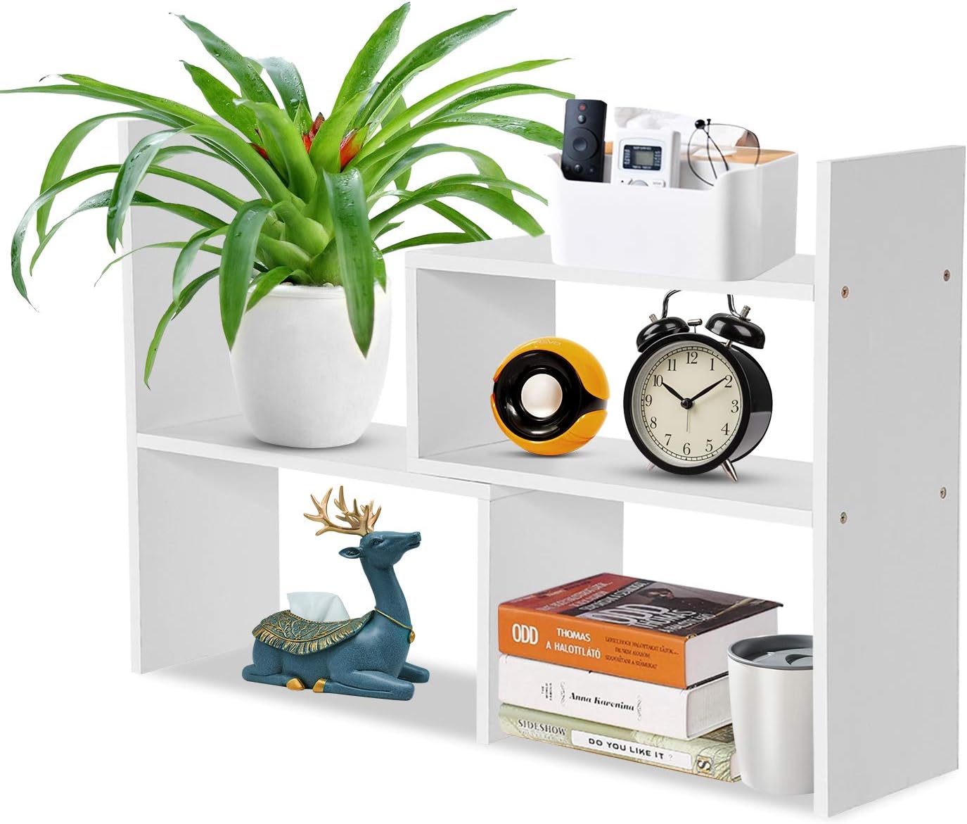 Desktop Bookshelf, Adjustable Bookshelf Bookcase, Multipurpose Desktop