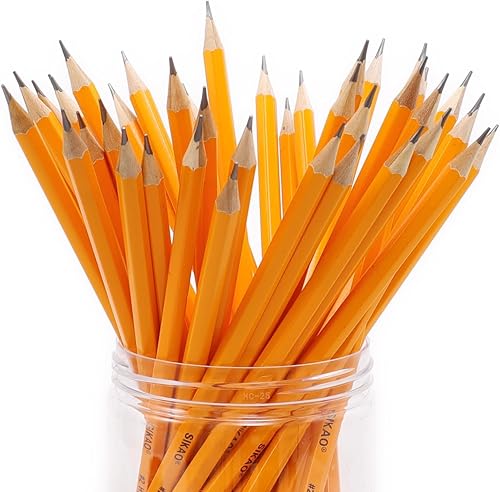 Miniatura 2 de Lápices número 2 – Lápices de madera HB para niños, bocetos y dibujos, esenciales para el aula (paquete de 100 unidades sin afilar)