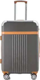 Mala de Viagem Média Athena Rígida ABS, Para Despacho 23kg, com 4 Rodas Duplas 360º, Cadeado TSA e Zíper Expansível