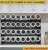 Vista 6 de 4 Tier Countertop Spice Rack Organizer for Kitchen Cabinet Pantry or Wall Mount, Matte Black (Jars Not Included)
