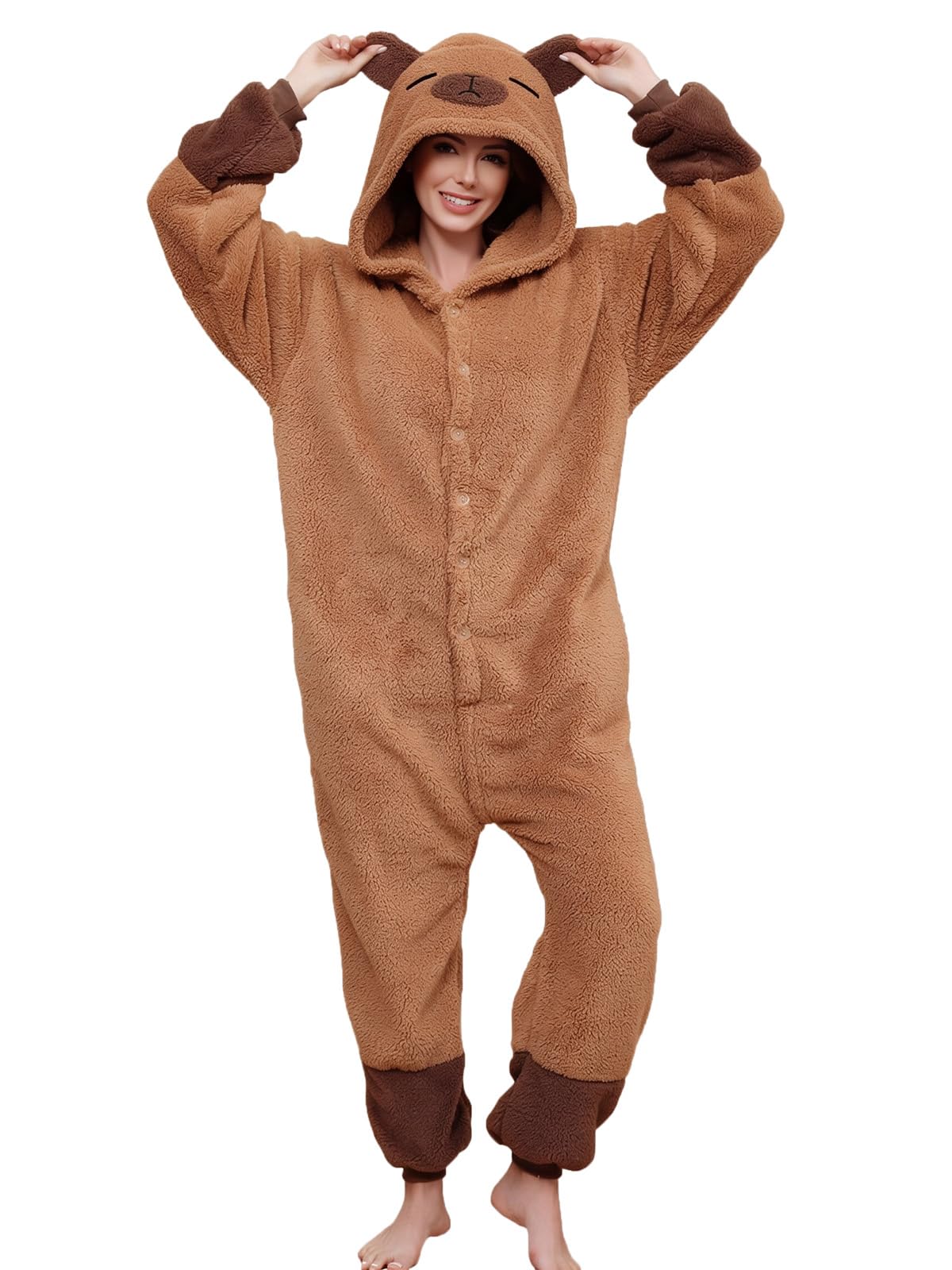 Animal Adult Onesie Pajamas Sherpa Halloween Costume