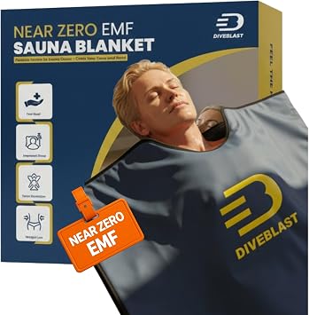 DIVEBLAST Near Zero EMF Far Infrared Sauna Blanket - Ink Blue