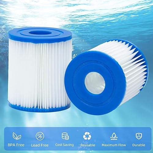 Miniatura 2 de Filtro de piscina tipo I, cartucho de repuesto Filtro de piscina I para 58093, tipo 1 para bombas de filtro de piscina 300330 Galh Modelos 58381