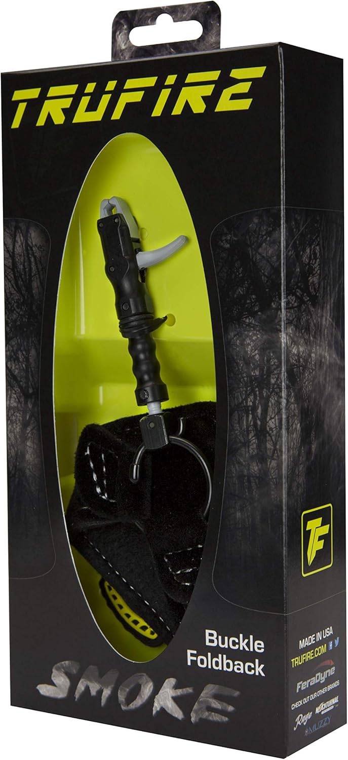 TruFire Smoke Adjustable Archery Compound Bow Release with Foldback Design - Black Wrist Strap : Sports & Outdoors
