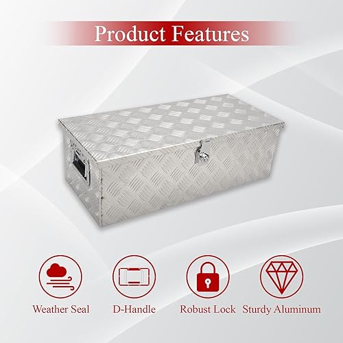 Miniatura 4 de Caja de herramientas de aluminio para camión de 30 pulgadas, caja de herramientas para camión, caja de herramientas para remolque, caja de