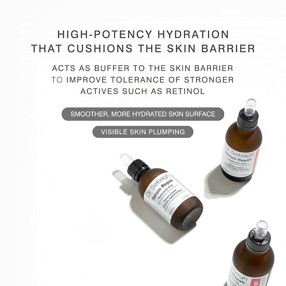 Dr Sebagh Serum Repair 1.7 Fl Oz | Hyaluronic Acid & Peptide Face Serum | Deep Hydration, Anti-Ageing & Skin Plumping | For Fine Lines & Skin Firmness | Lightweight Serum For All Skin Types