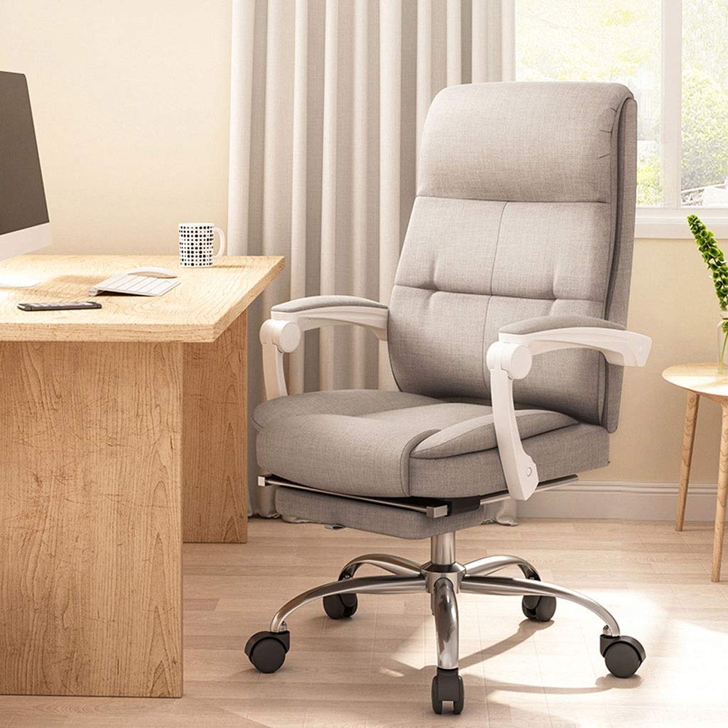 CLoxks Sedia da Ufficio,Sedia da scrivania per computer ergonomica direzionale reclinabile girevole per la casa in tessuto