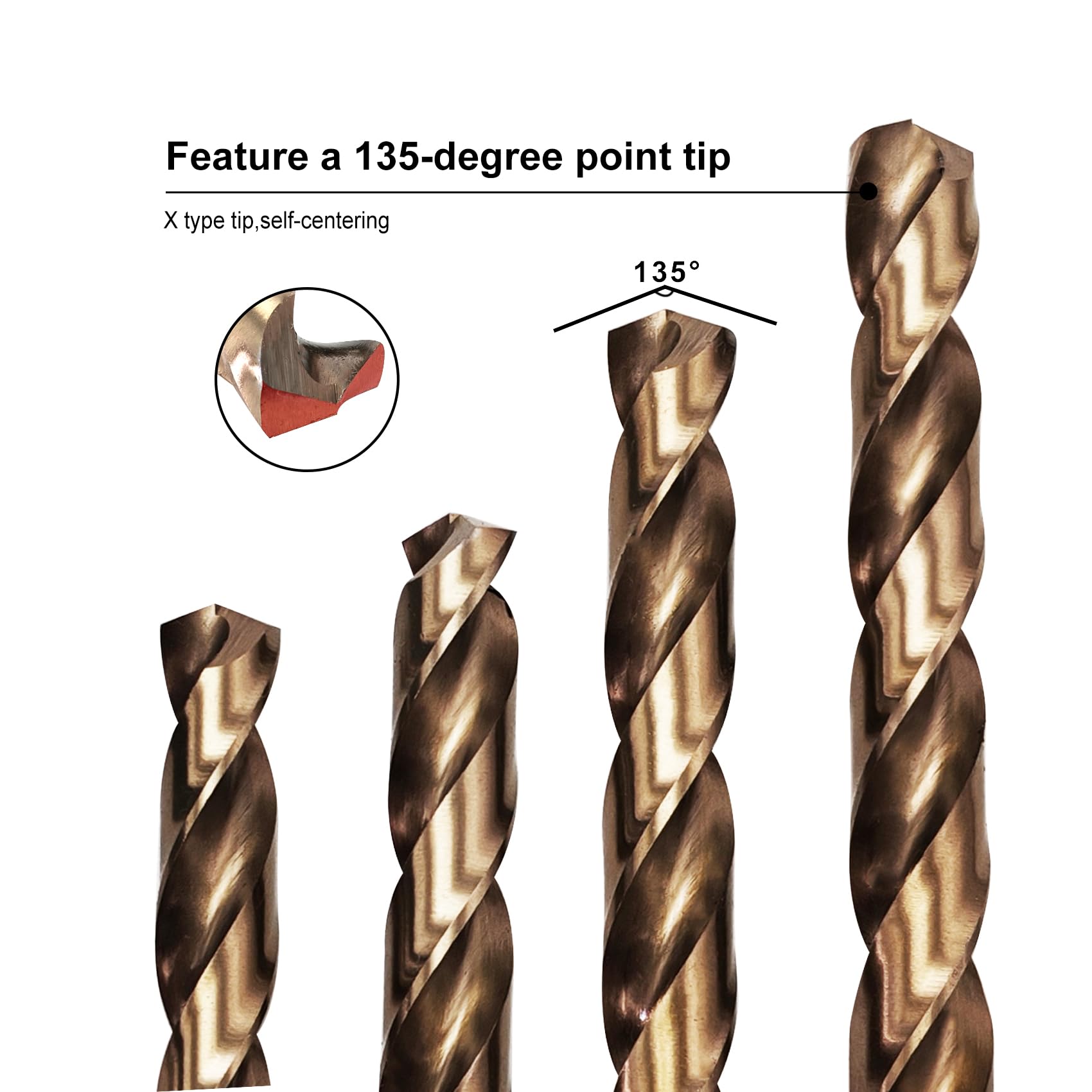 FEWELL 29-Piece Drill Bit Set - High Speed Steel -4 FEWELL 29-Piece Drill Bit Set - High Speed Steel -4
