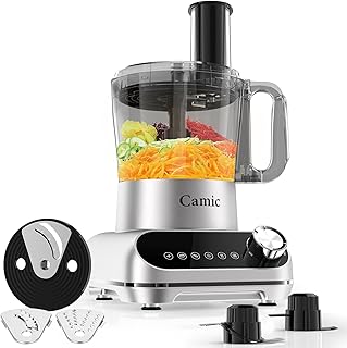 Robot de Cuisine Multifonction 1500W - Camic Robot Culinaire avec Bol 2.5L, 6 Programmes, Hachage, Mixage - 6 Accessoires Inclus pour une Variété de Tâches de Cuisine