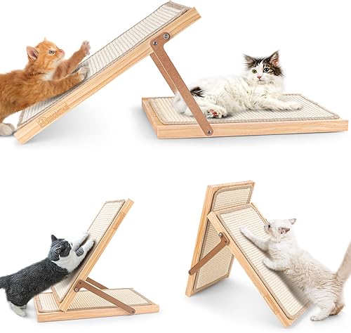 Socostar Almohadilla para rascar para gatos, formas intercambiables para una diversión sin fin de rascadores, rascador grande de madera maciza