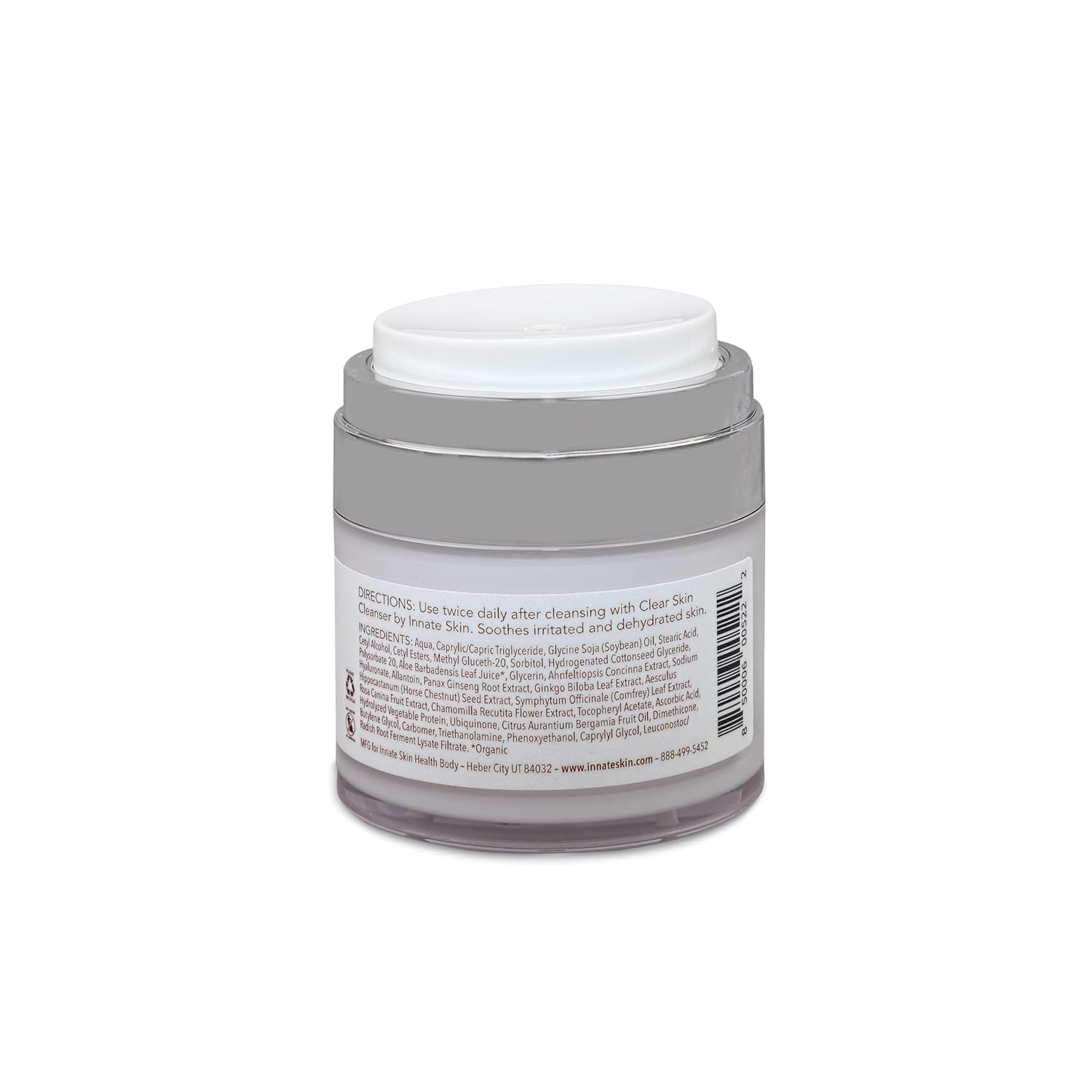 Innate Skin Calm Skin Face Moisturizer with Hyaluronic Acid, Collagen & Red Marine Algae 1.7oz Air Pump