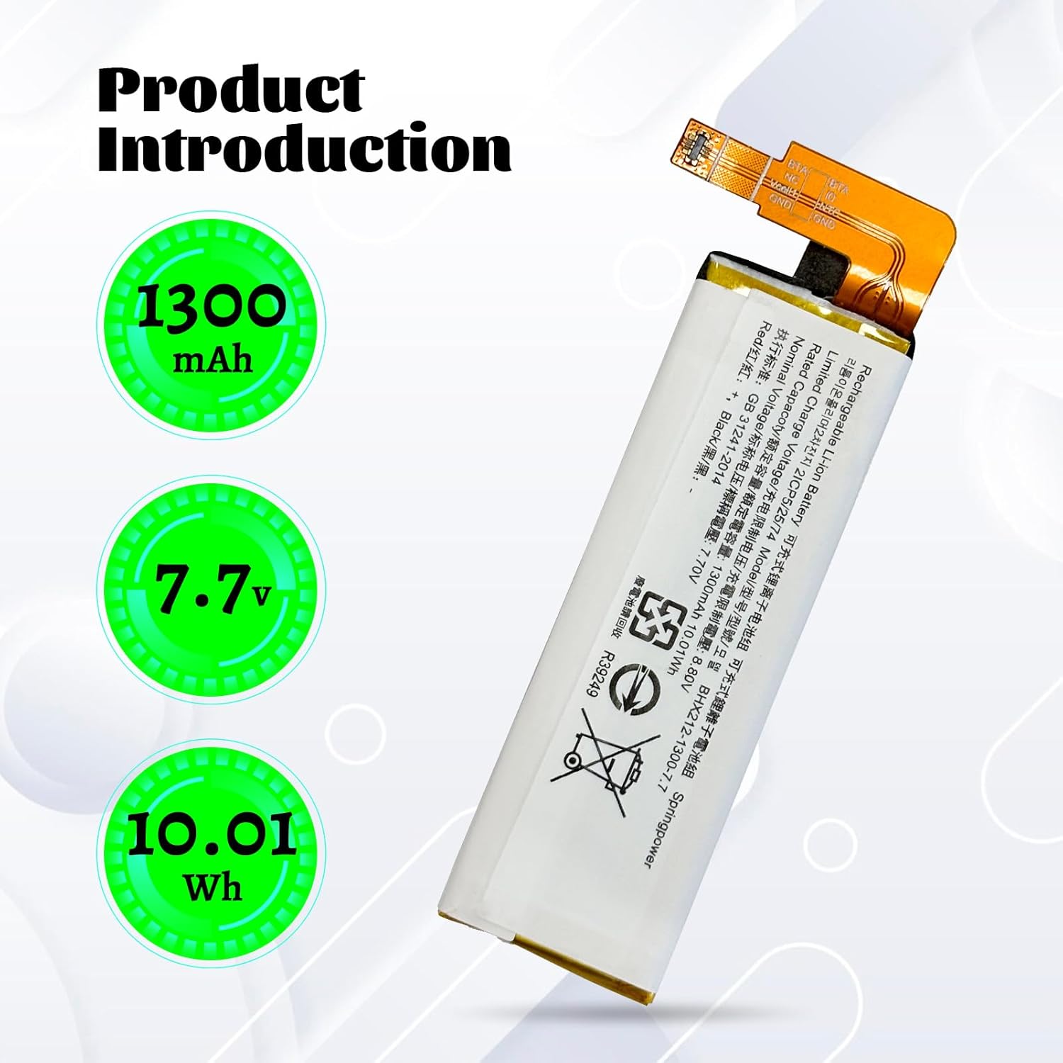 1300mAh Pocket 3 Camera Replacement Internal Battery for DJI Osmo Pocket 3, BHX212-1300-7.7