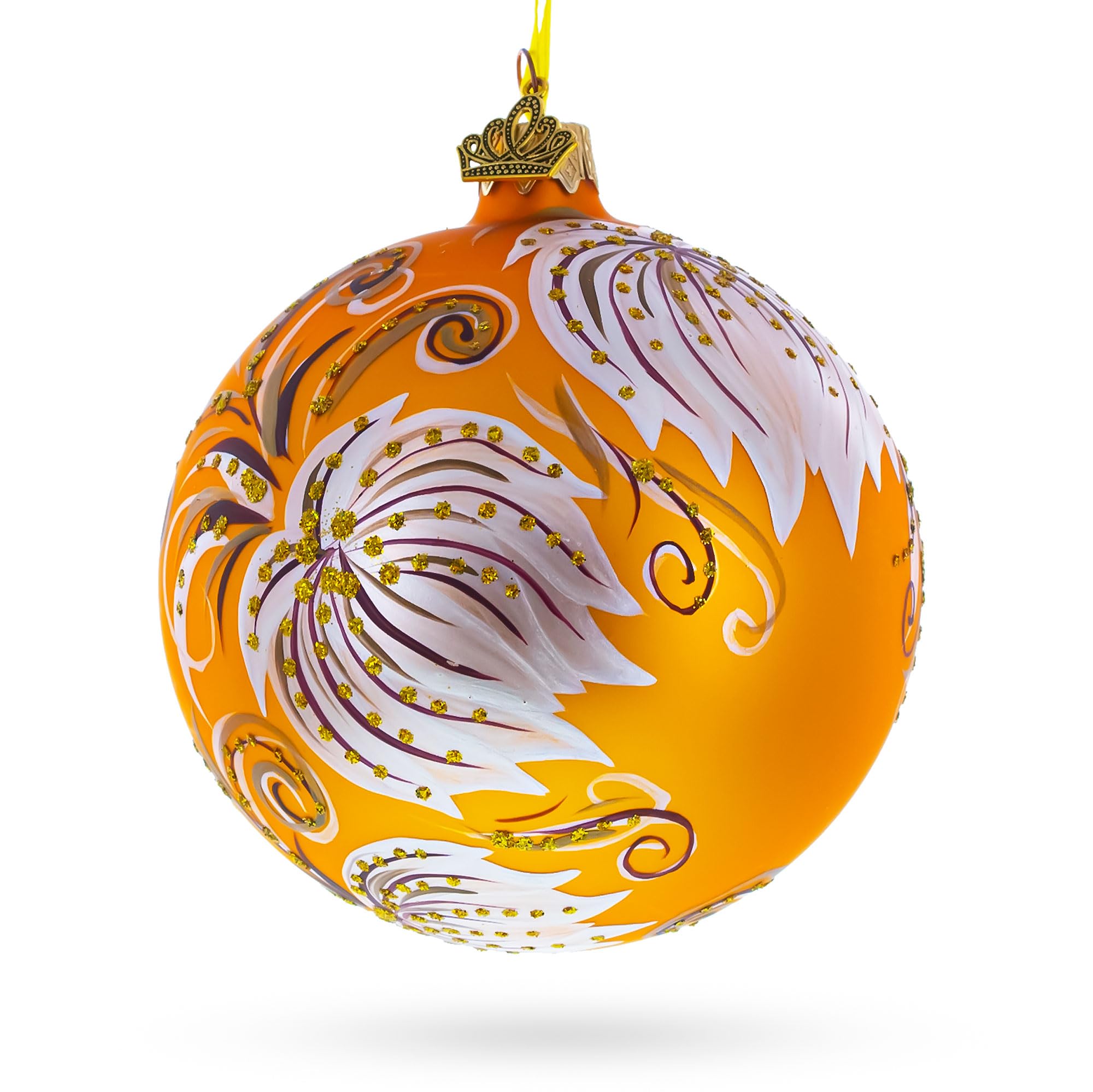 Boule en verre Adonis fleurs blanches idée cadeau maison