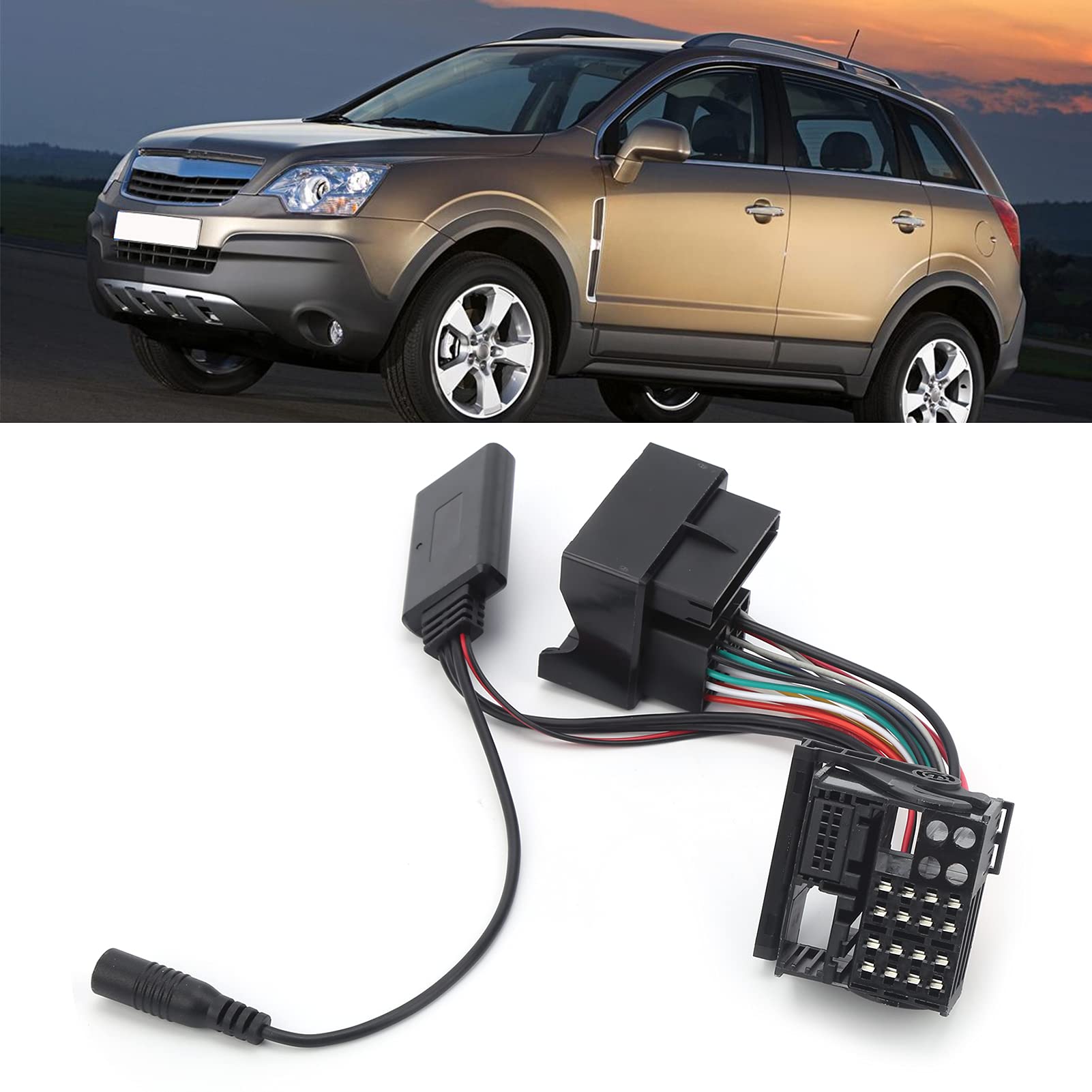 12Pin Bluetooth 5.0 Aux Adattatore Audio Per Auto Connettore Stereo con Microfono Cavo 59.1in Adatto Per CD30 CDC40 CD70