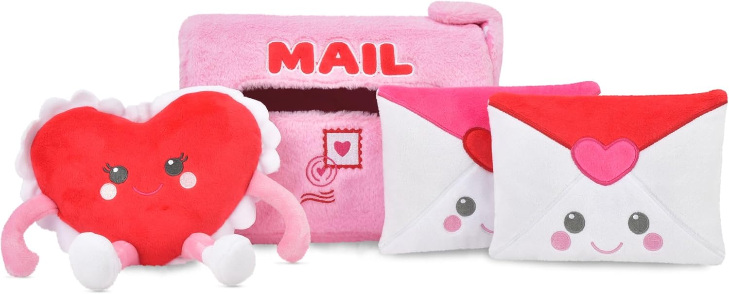 iscream Kawaii Love Notes Fleece Play Pillow Set with Embroidered Accents for All Ages