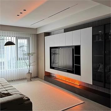 Decorative Fireplace Insert, Water Vapor Fireplace with 3D Flame Not Heating(Large)