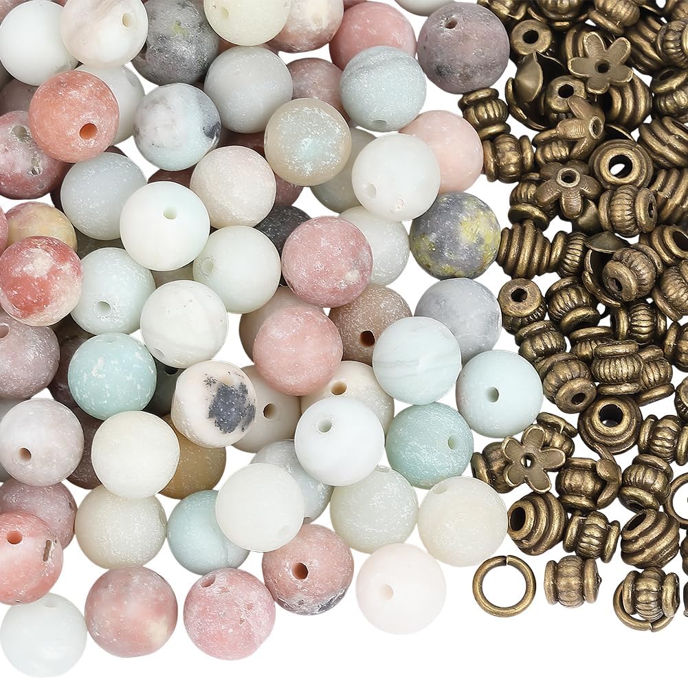 SUNNYCLUE 264Pcs Rosary Making Kits Cross Charms Bulk Eatser Crucifix Link Charms Chandelier Component Links Natural Gemstones Stone Beads for Jewelry Making Supplies DIY Necklace Bracelets Holiday - Image 7