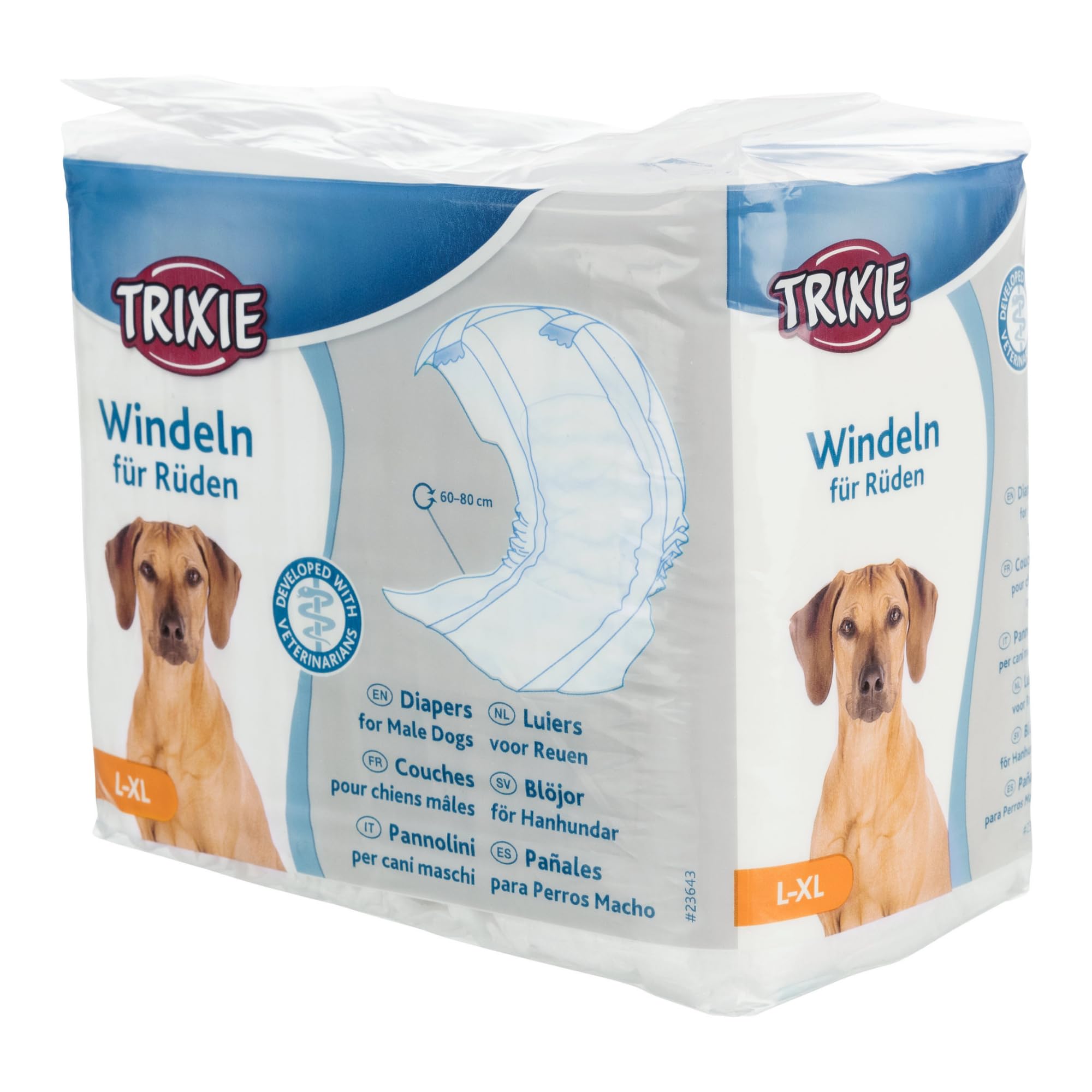 Trixie Disposable Diapers for Male Dogs - 12 Pieces (Large/Extra Large)-image-46