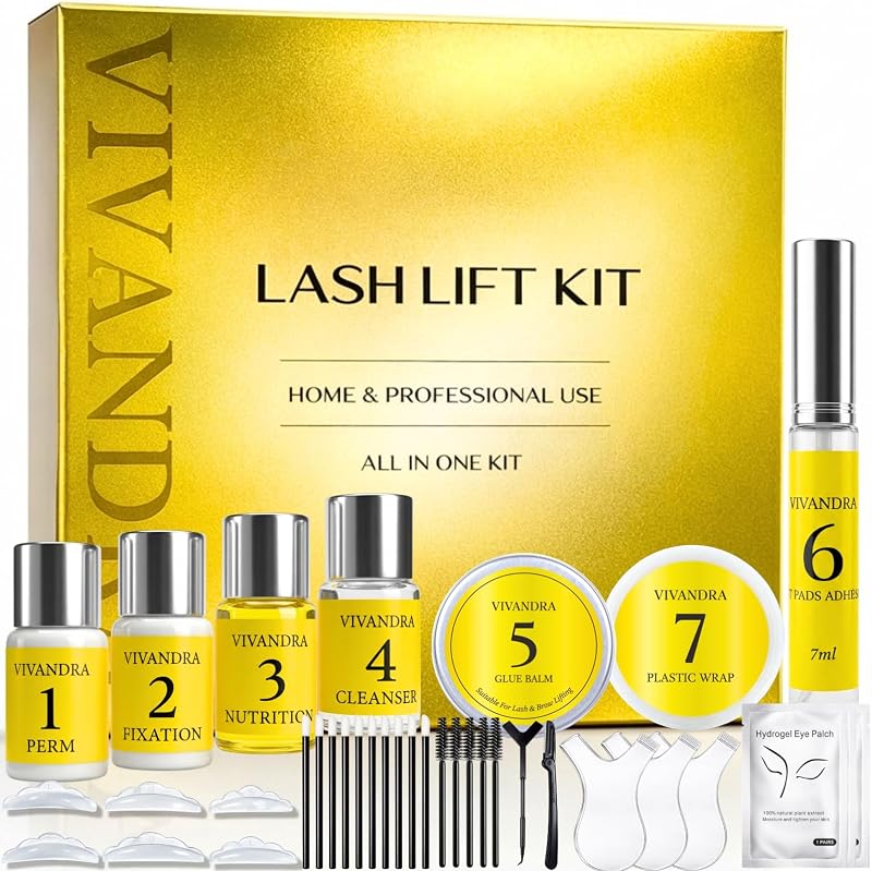 Wimpernlifting Set, Professionelles Lash Lifting Set für langanhaltenden Schwung, Salonqualität für Zuhause, Einfaches DIY Set für vollere, natürlich wirkende Wimpern