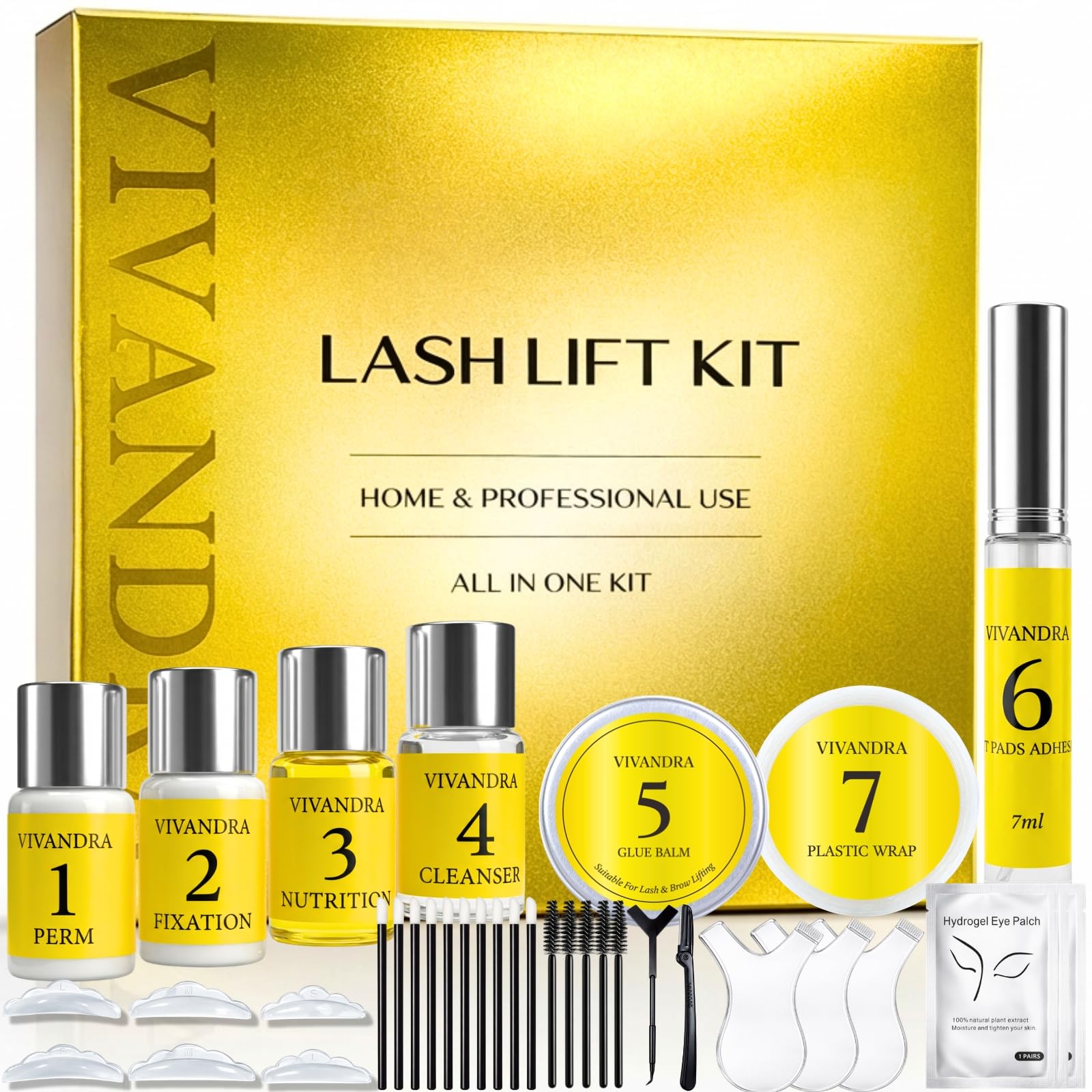 Wimpernlifting Set, Professionelles Lash Lifting Set für langanhaltenden Schwung, Salonqualität für Zuhause, Einfaches DIY Set für vollere, natürlich wirkende Wimpern - 1