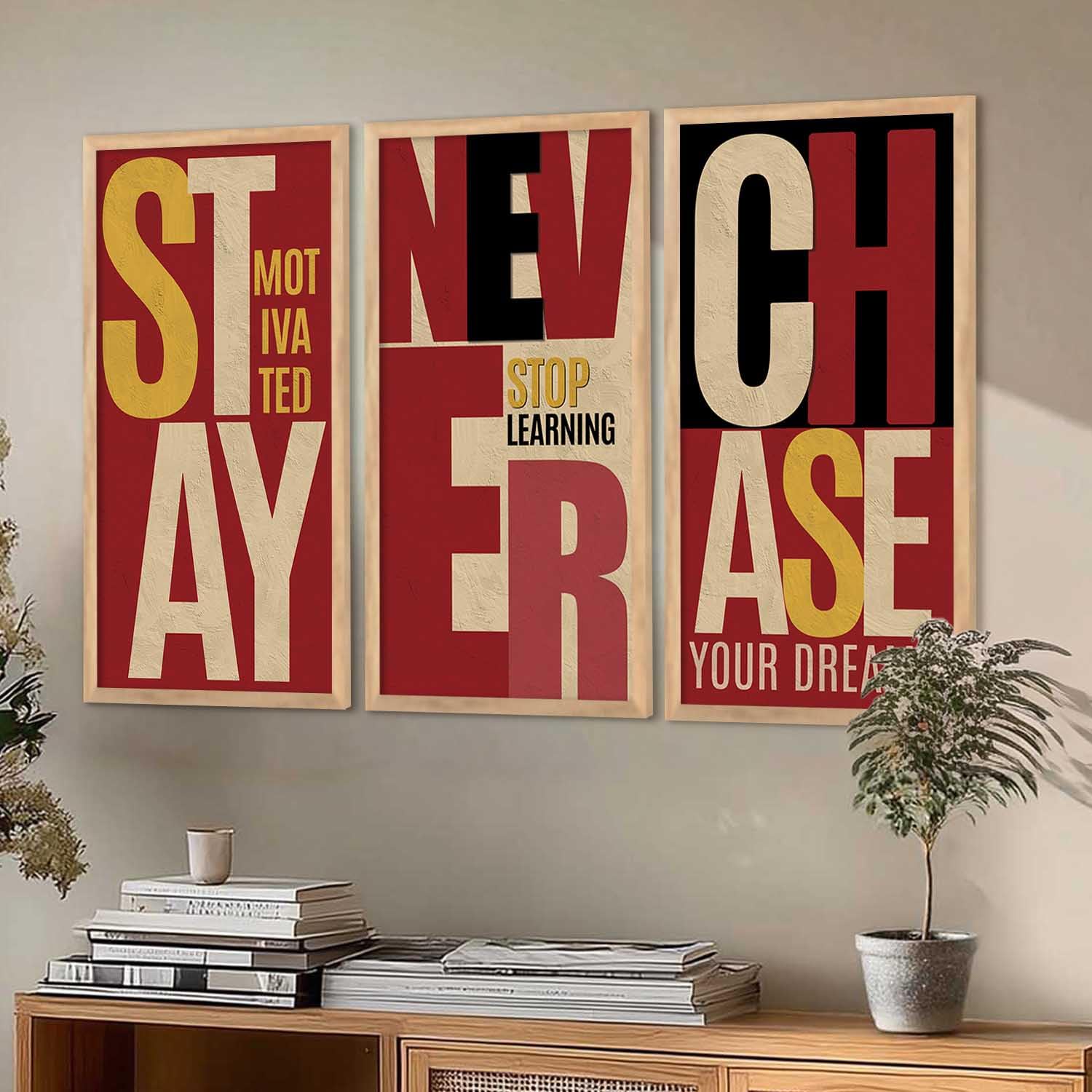 Motivational Wall Art - Set of 3 Framed Prints -7