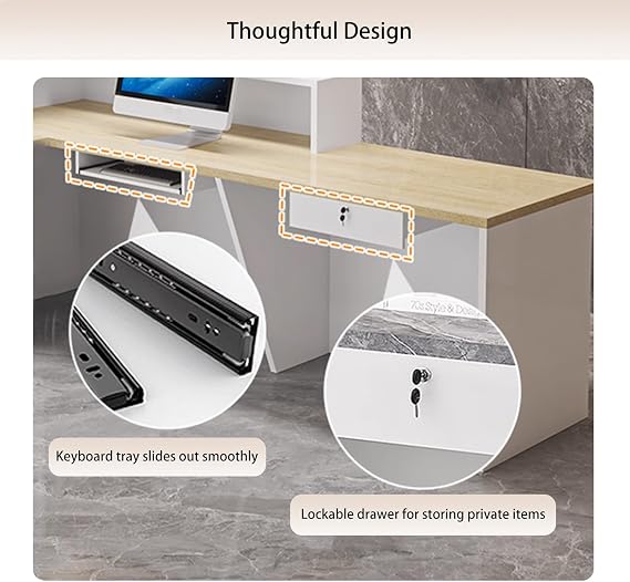 Reception Desk with Counter and Drawers, Front Desk Reception Counter with Light Strip, Checkout Counter for Office,Lobby, Retail, Store, Shop A-Right 140 * 60 * 100cm/55.1''*23.6''*39.4''